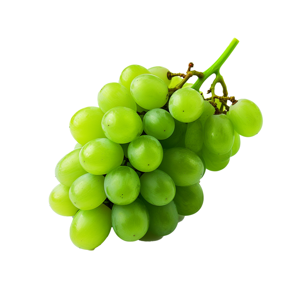 AI generated Green wine grape png isolated on transparent background