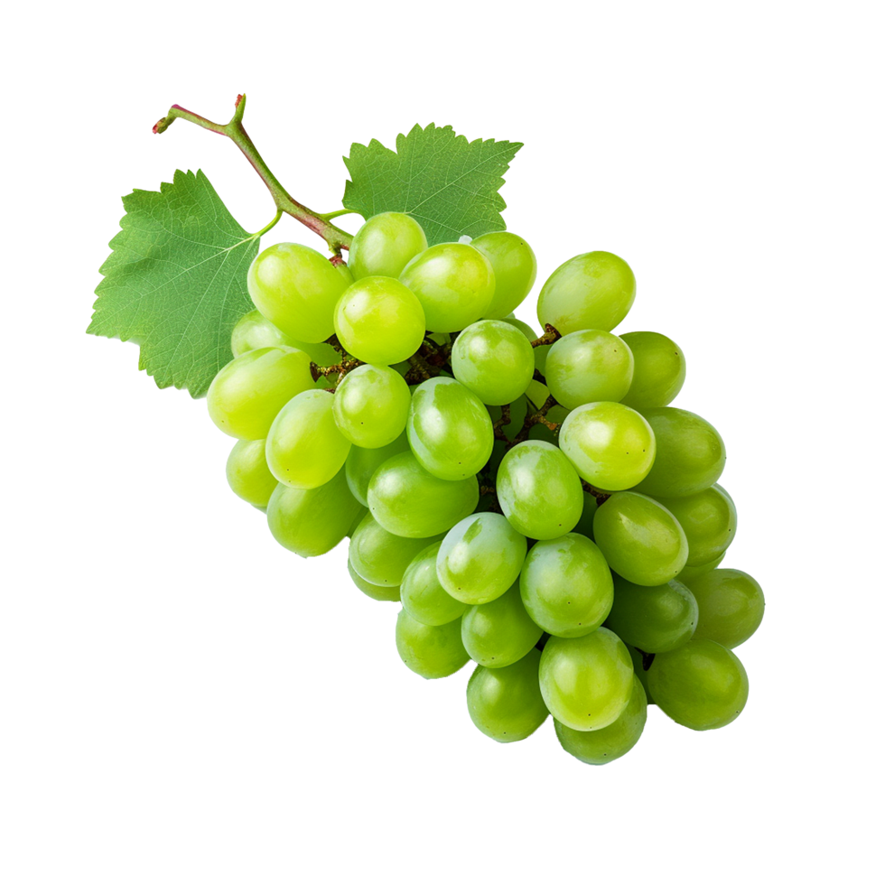 AI generated Green wine grape png isolated on transparent background