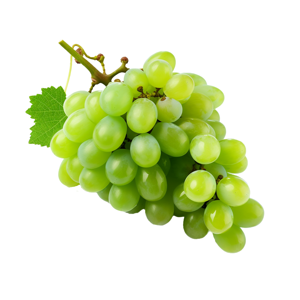 AI generated Green wine grape png isolated on transparent background
