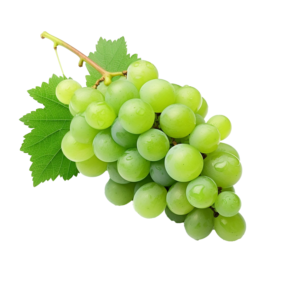 AI generated Green wine grape png isolated on transparent background