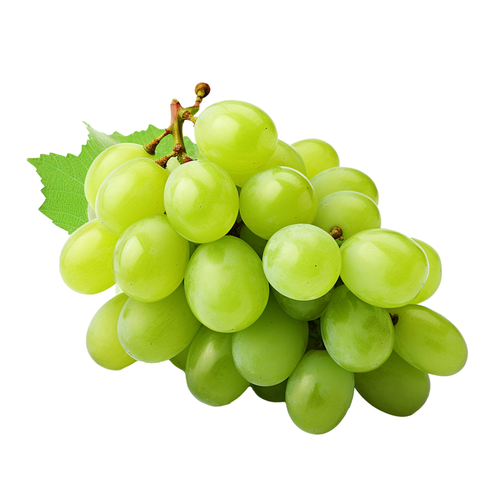 AI generated Green wine grape png isolated on transparent background