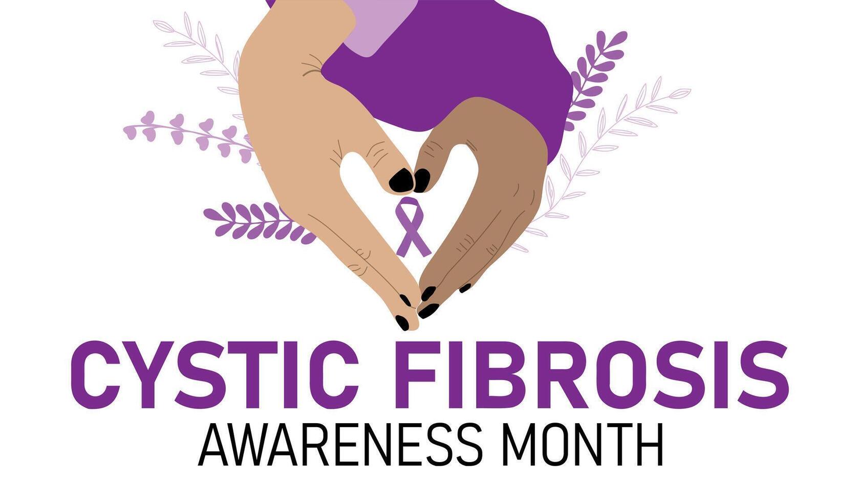 Cystic Fibrosis awareness month vector