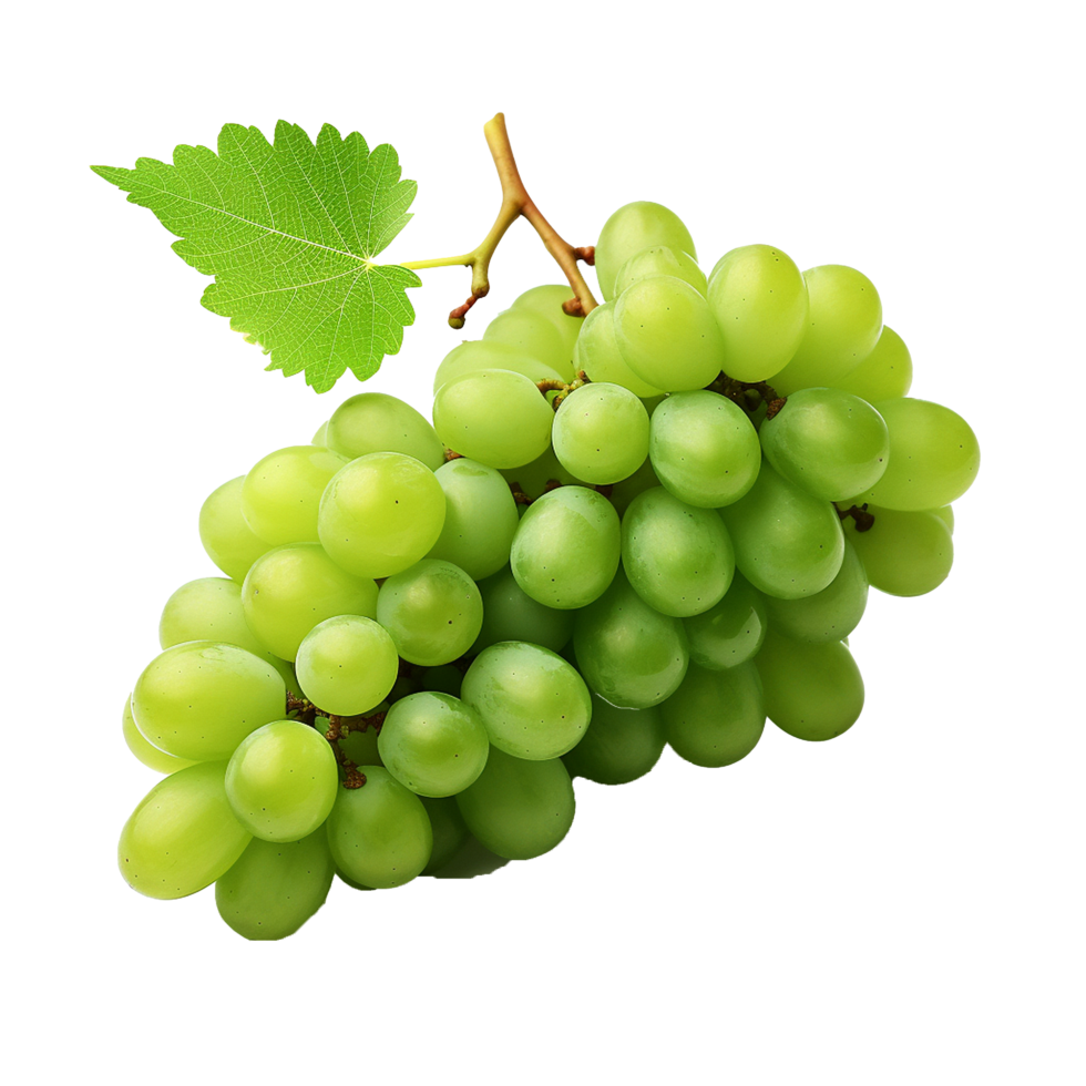 AI generated Green wine grape png isolated on transparent background