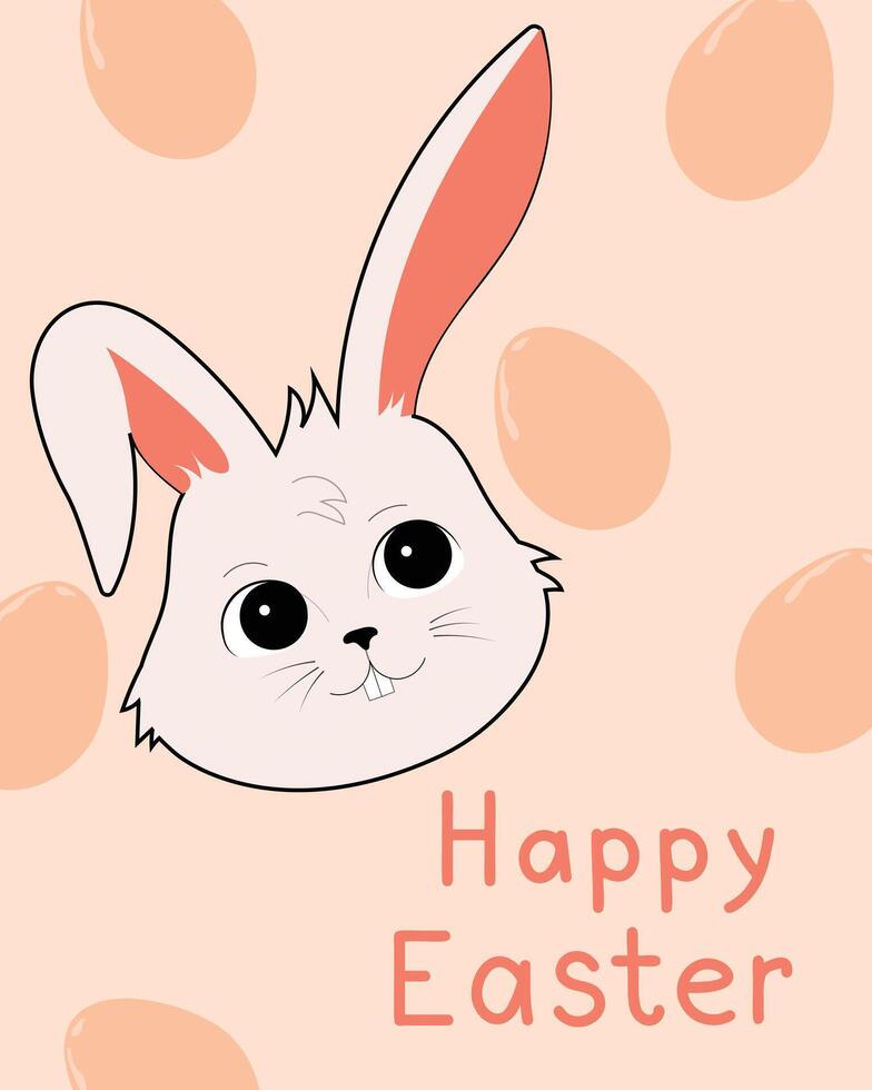 tarjeta de felicitación de pascua feliz vector