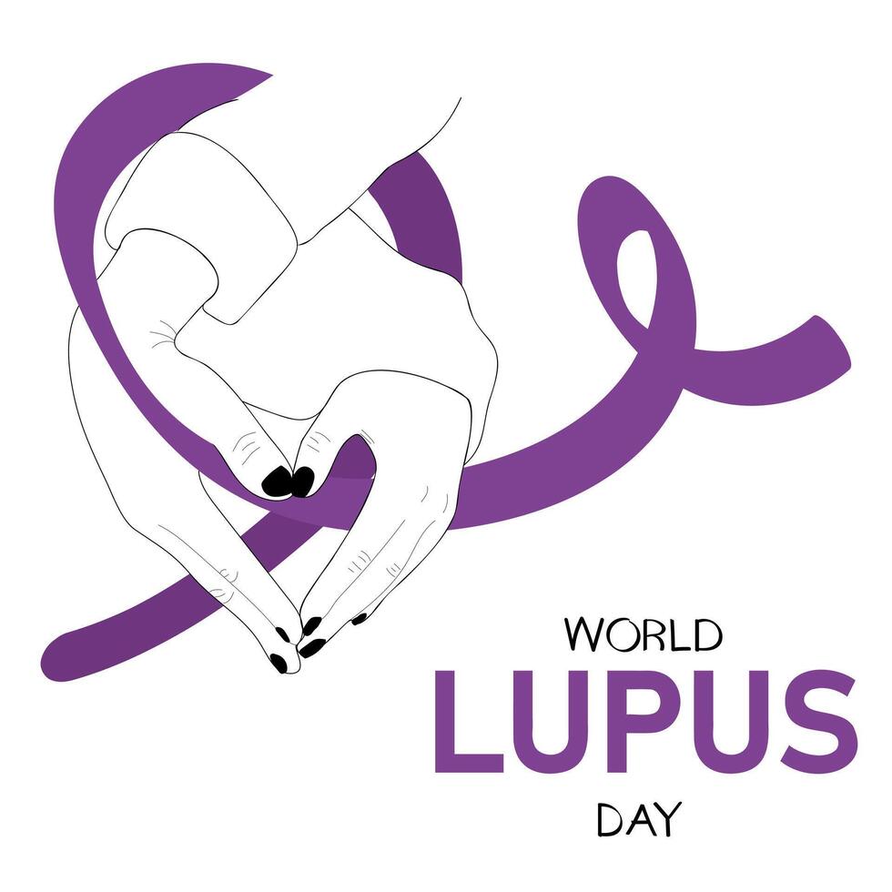 mundo lupus día póster. vector