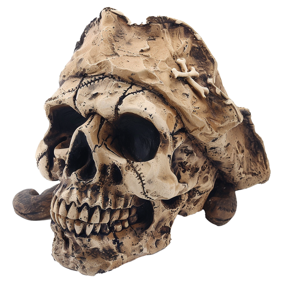 AI generated Pirate skull isolated on transparent background png