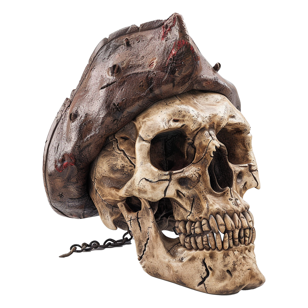AI generated Pirate skull isolated on transparent background png