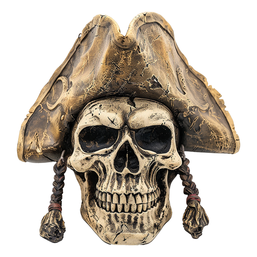 AI generated Pirate skull isolated on transparent background png