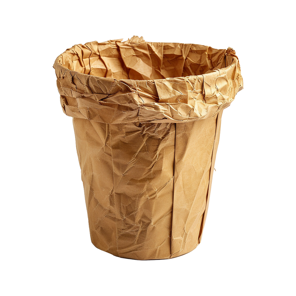 AI generated Paper basket isolated on transparent background png