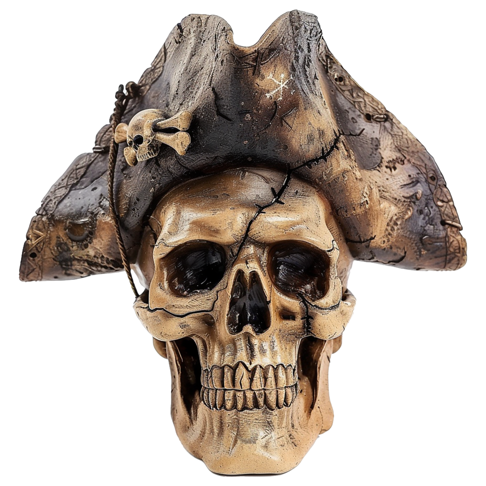 AI generated Pirate skull isolated on transparent background png