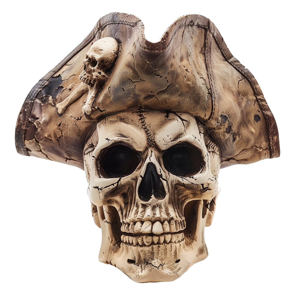 AI generated Pirate skull isolated on transparent background png