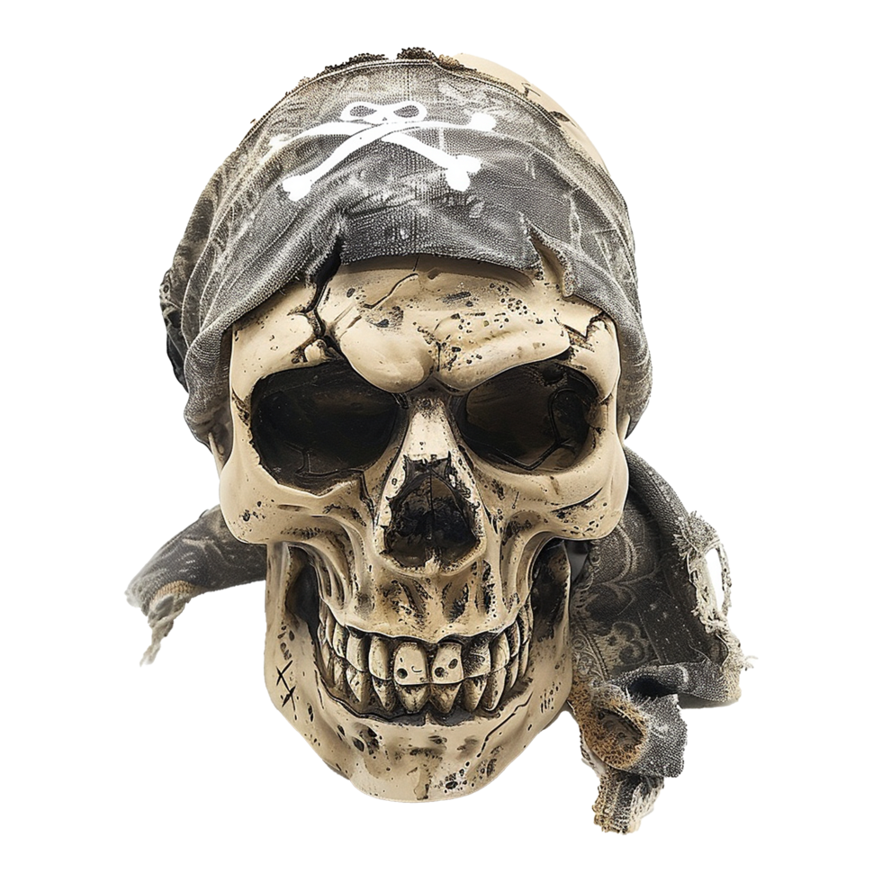 ai generato pirata cranio isolato su trasparente sfondo png