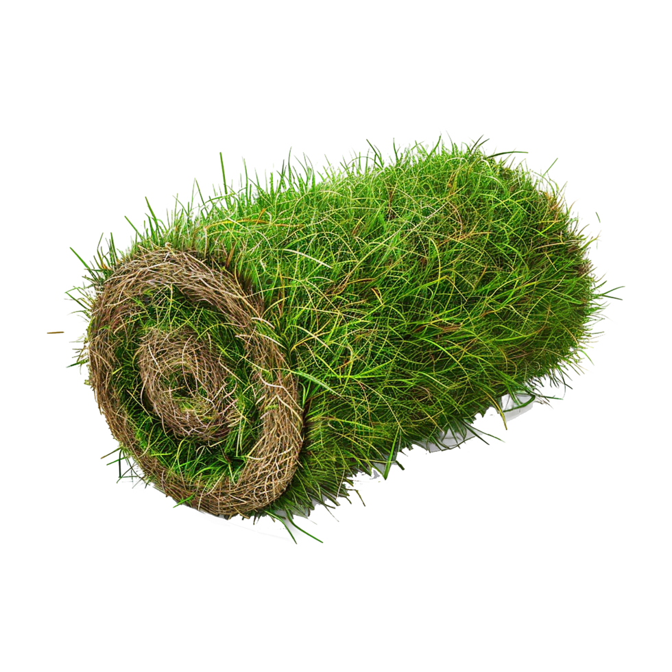 AI generated Rolled lawn isolated on transparent background png