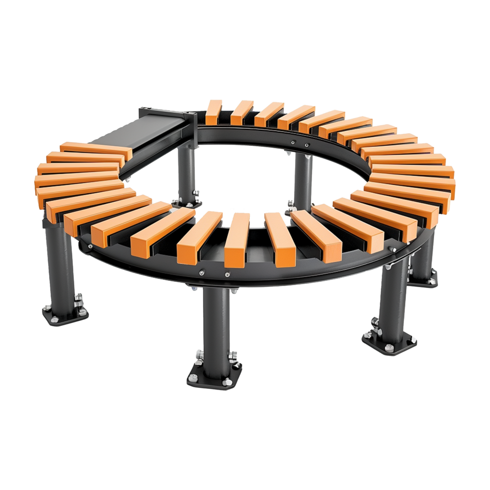 AI generated Roller conveyor png isolated on transparent background