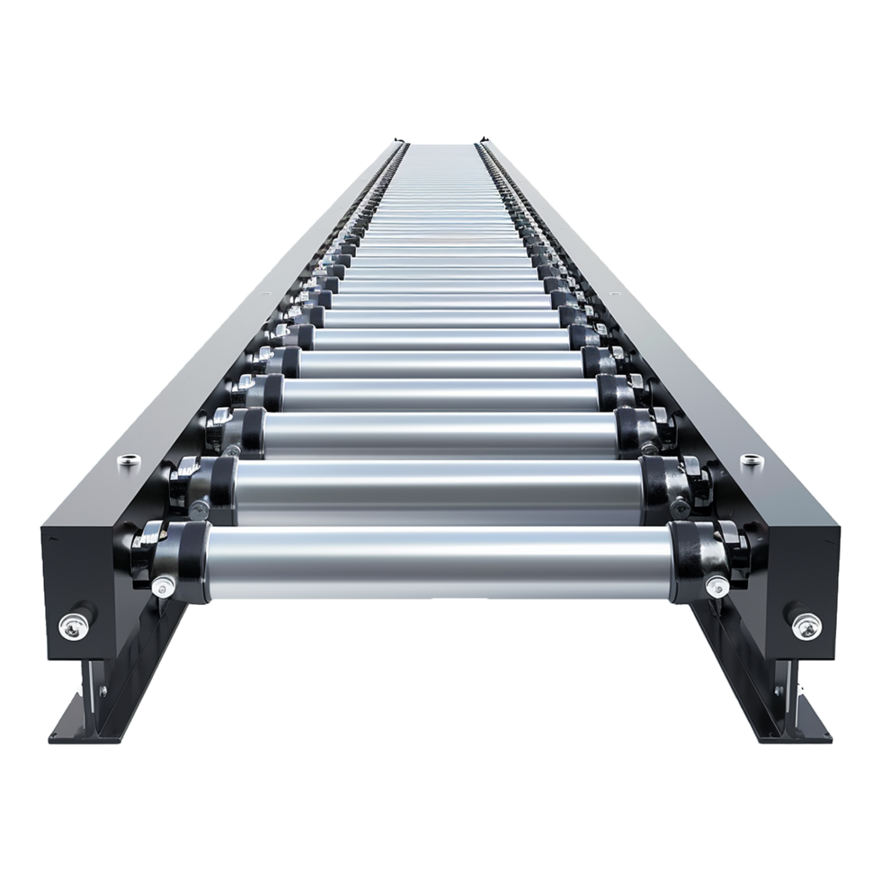 AI generated Roller conveyor png isolated on transparent background