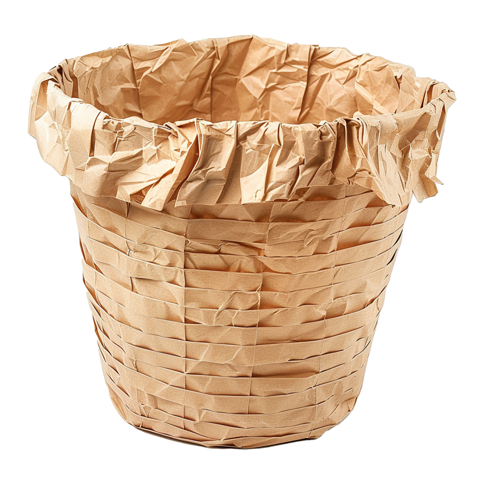 AI generated Paper basket isolated on transparent background png