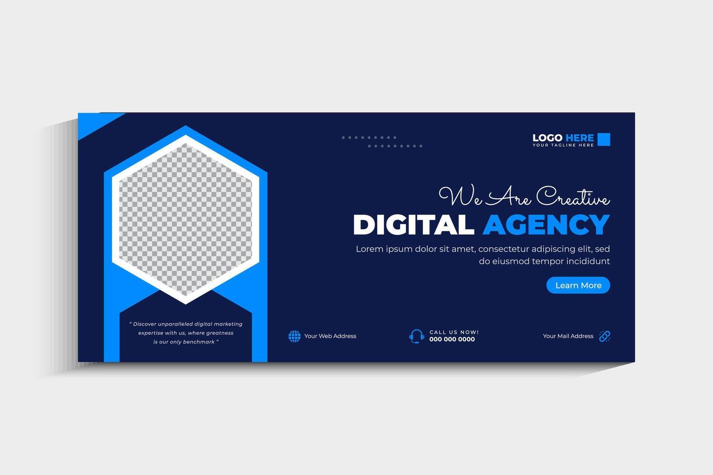 Digital Marketing Agency Social Media Cover and Web Banner Template vector