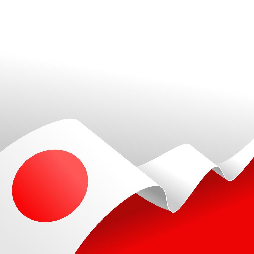 nacional bandera Japón aislado en antecedentes con copyspace vector