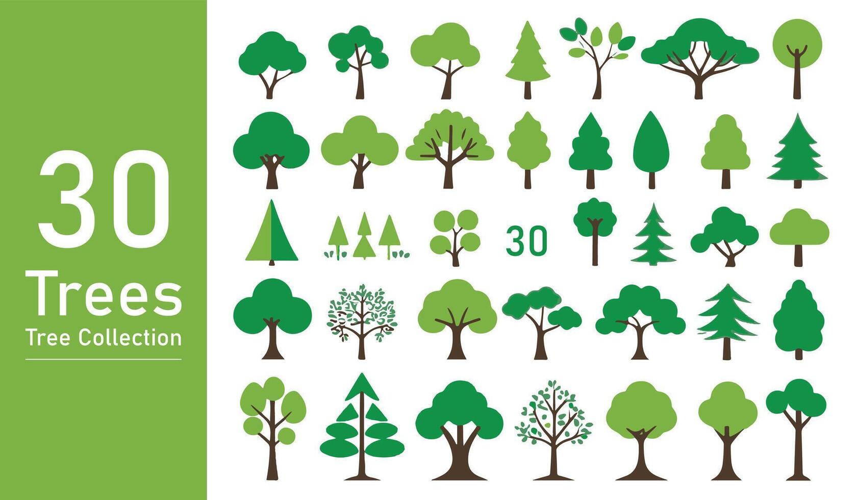 silueta árbol línea dibujo colocar, lado vista, conjunto de gráficos arboles elementos contorno símbolo. silueta árbol línea dibujo colocar, lado vista, icono conjunto de gráficos arboles elementos contorno símbolo. vector