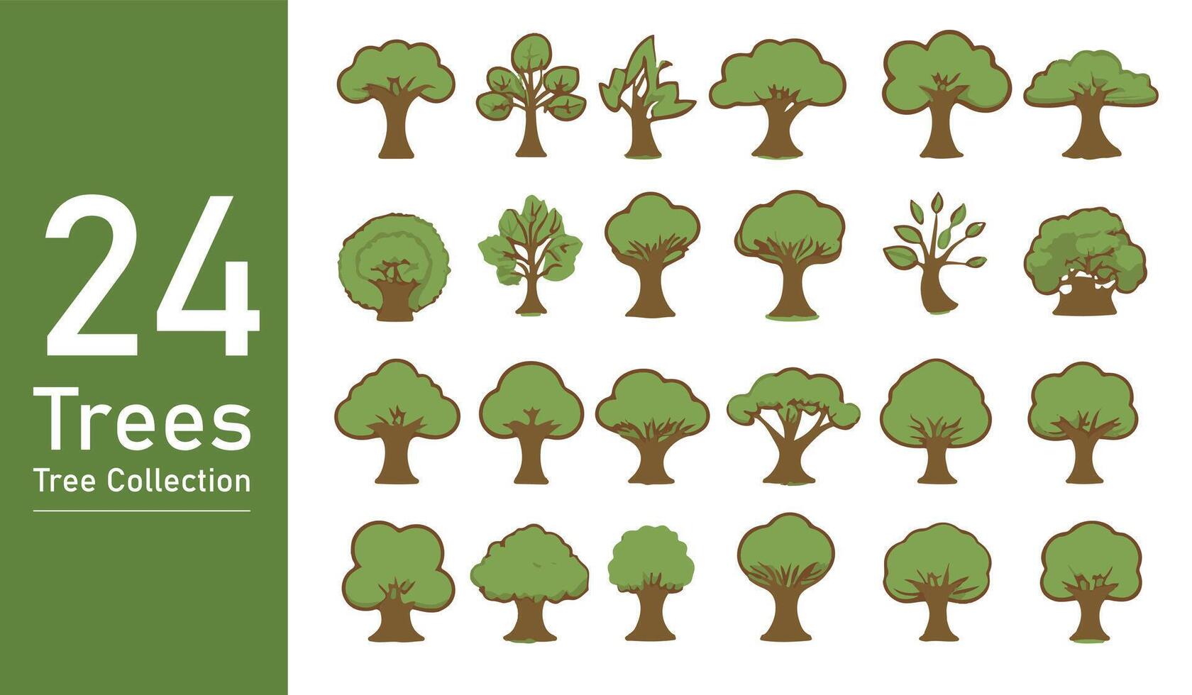 silueta árbol línea dibujo colocar, lado vista, conjunto de gráficos arboles elementos contorno símbolo. silueta árbol línea dibujo colocar, lado vista, icono conjunto de gráficos arboles elementos contorno símbolo. vector