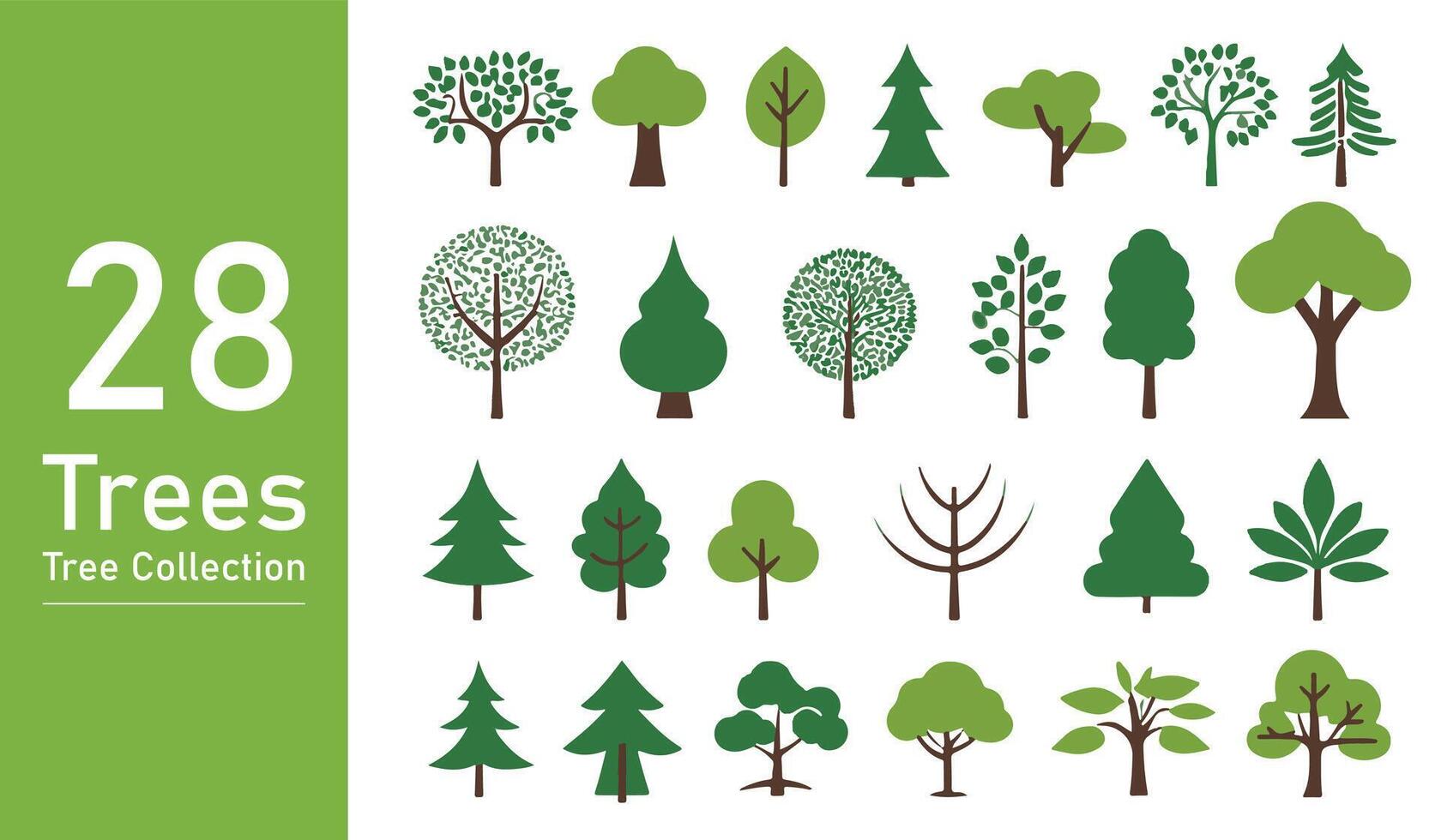 silhouette tree line drawing set, Side view, set of graphics trees elements outline symbol. silhouette tree line drawing set, Side view, icon set of graphics trees elements outline symbol. vector