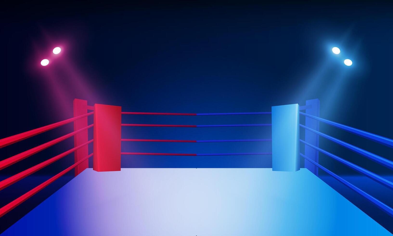 Boxing ring arena stadium vector design.