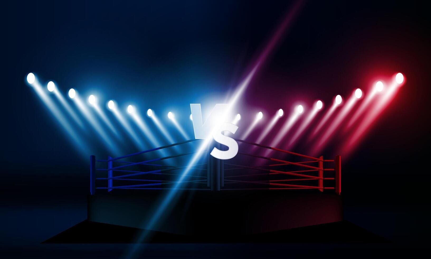 Boxing ring arena stadium vector design.