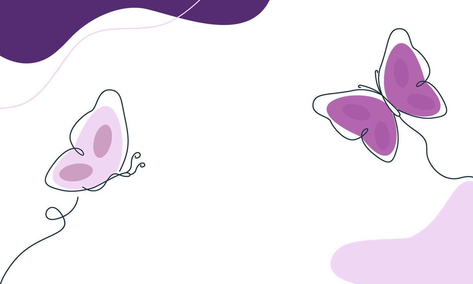 Beautiful butterfly outline background vector