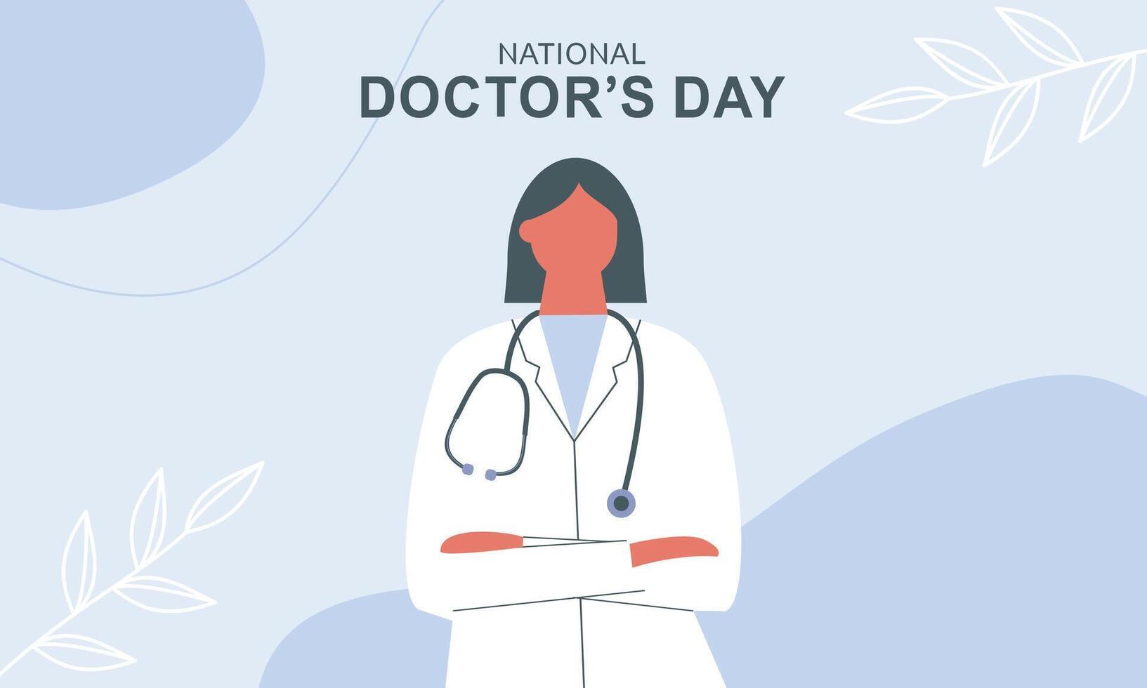 internacional contento del doctor día ilustración vector