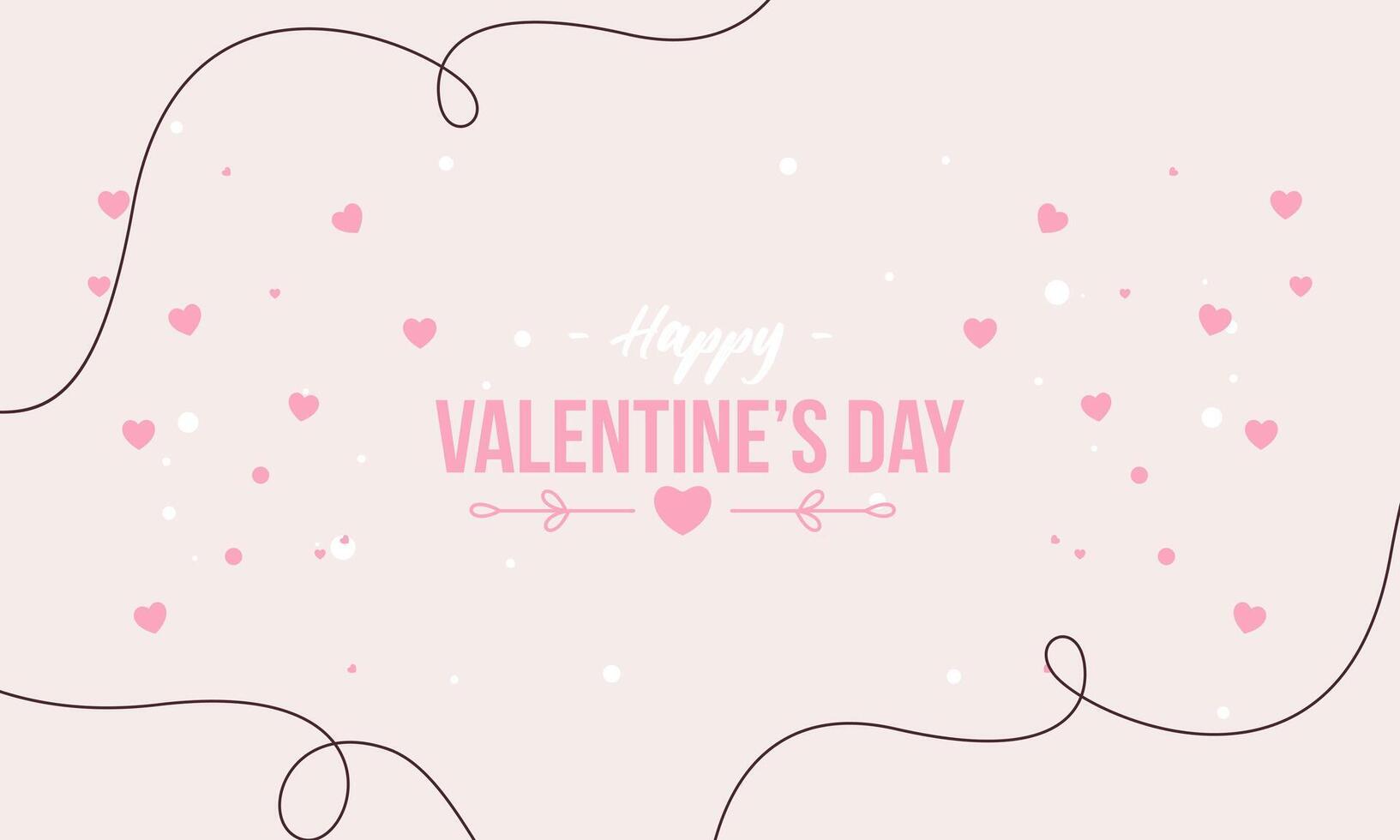 Valentine's day concept frame vector illustration