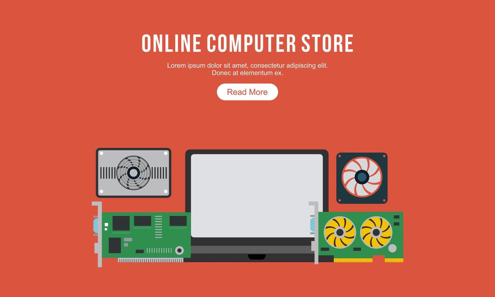 Computer banners logo. Computer store logo vector