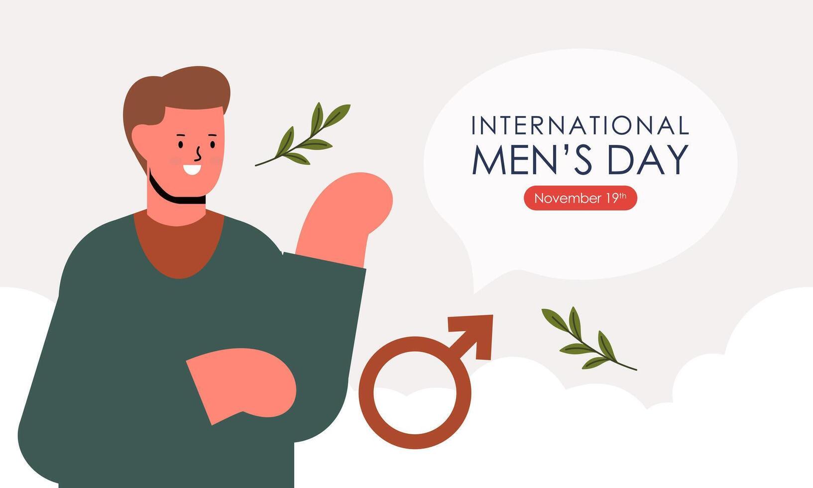 internacional de los hombres día antecedentes vector