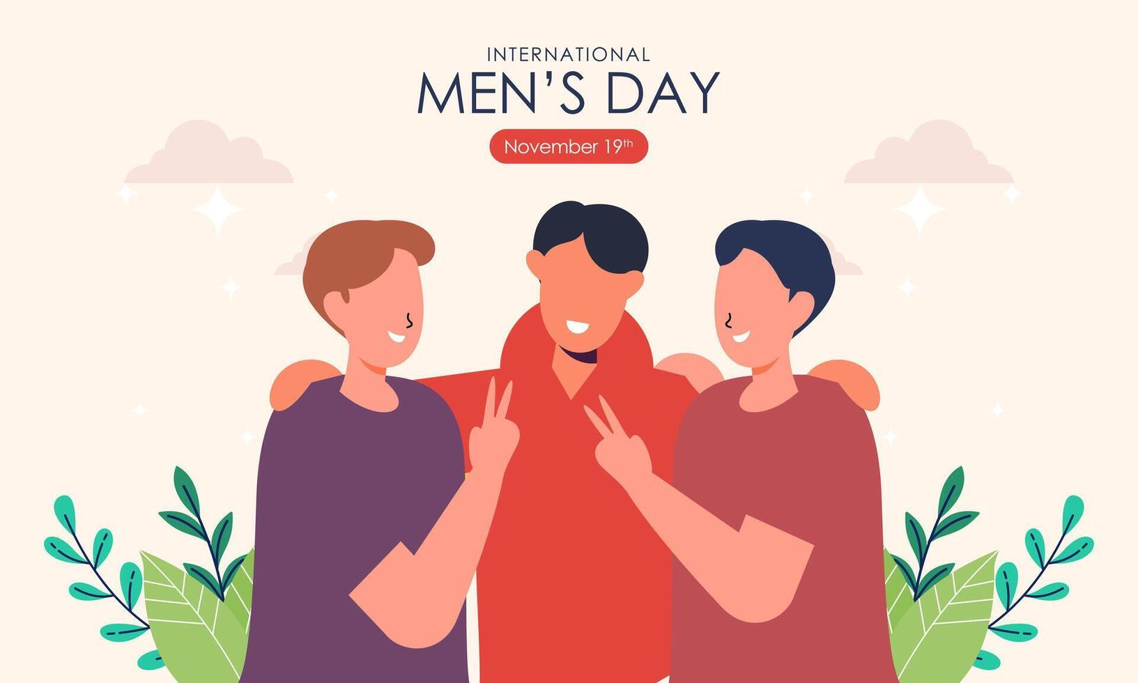 internacional de los hombres día antecedentes vector