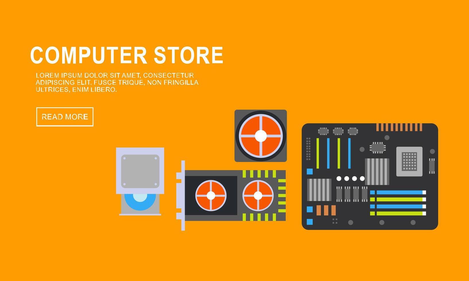 Computer banners logo. Computer store logo vector