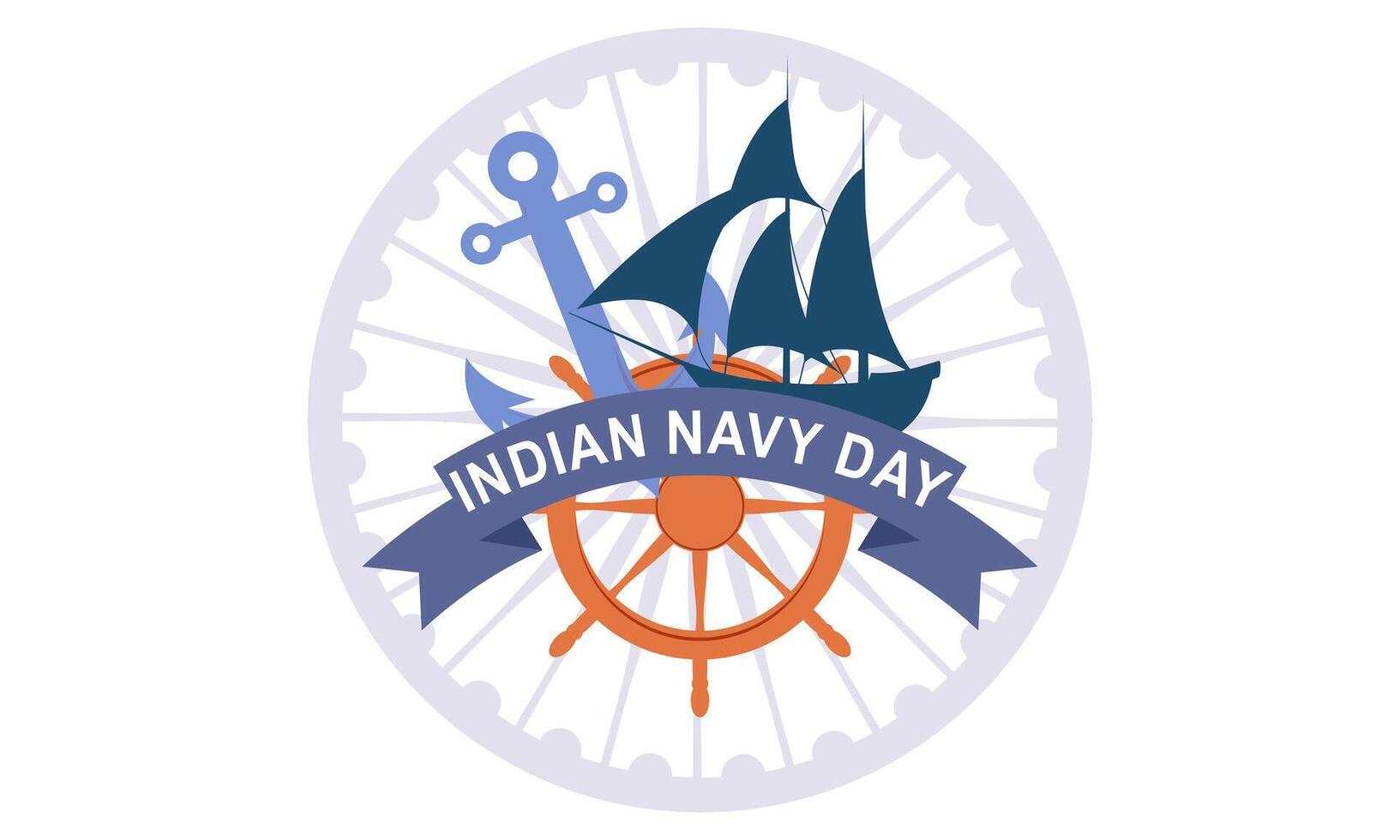 Indian Navy Day 4 December template vector