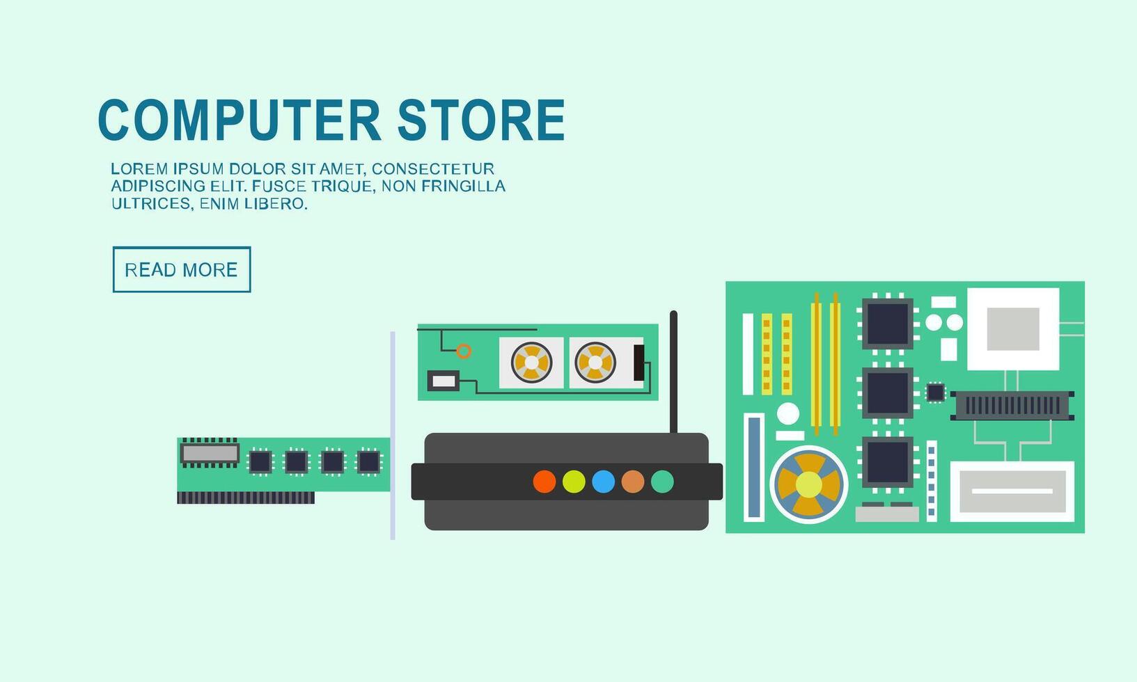 Computer banners logo. Computer store logo vector