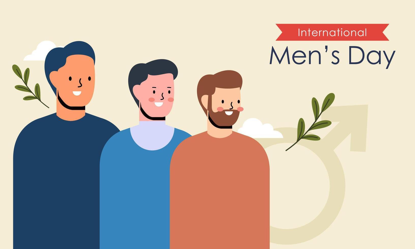 internacional de los hombres día antecedentes vector