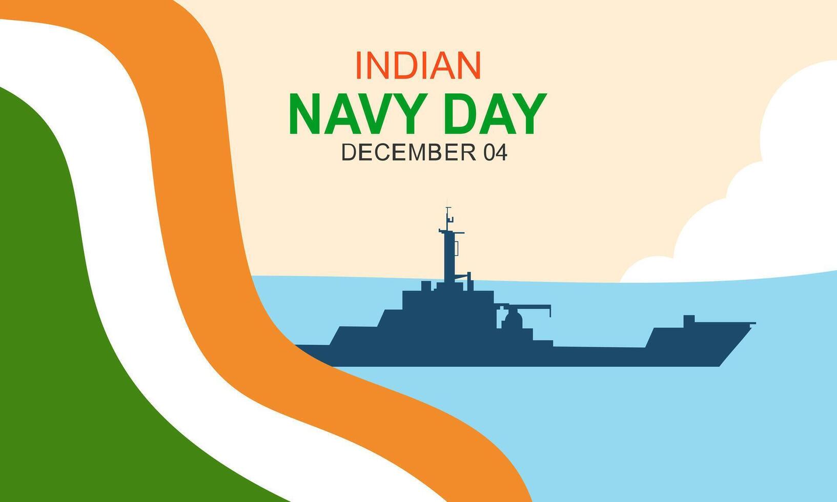 Indian Navy Day 4 December template vector