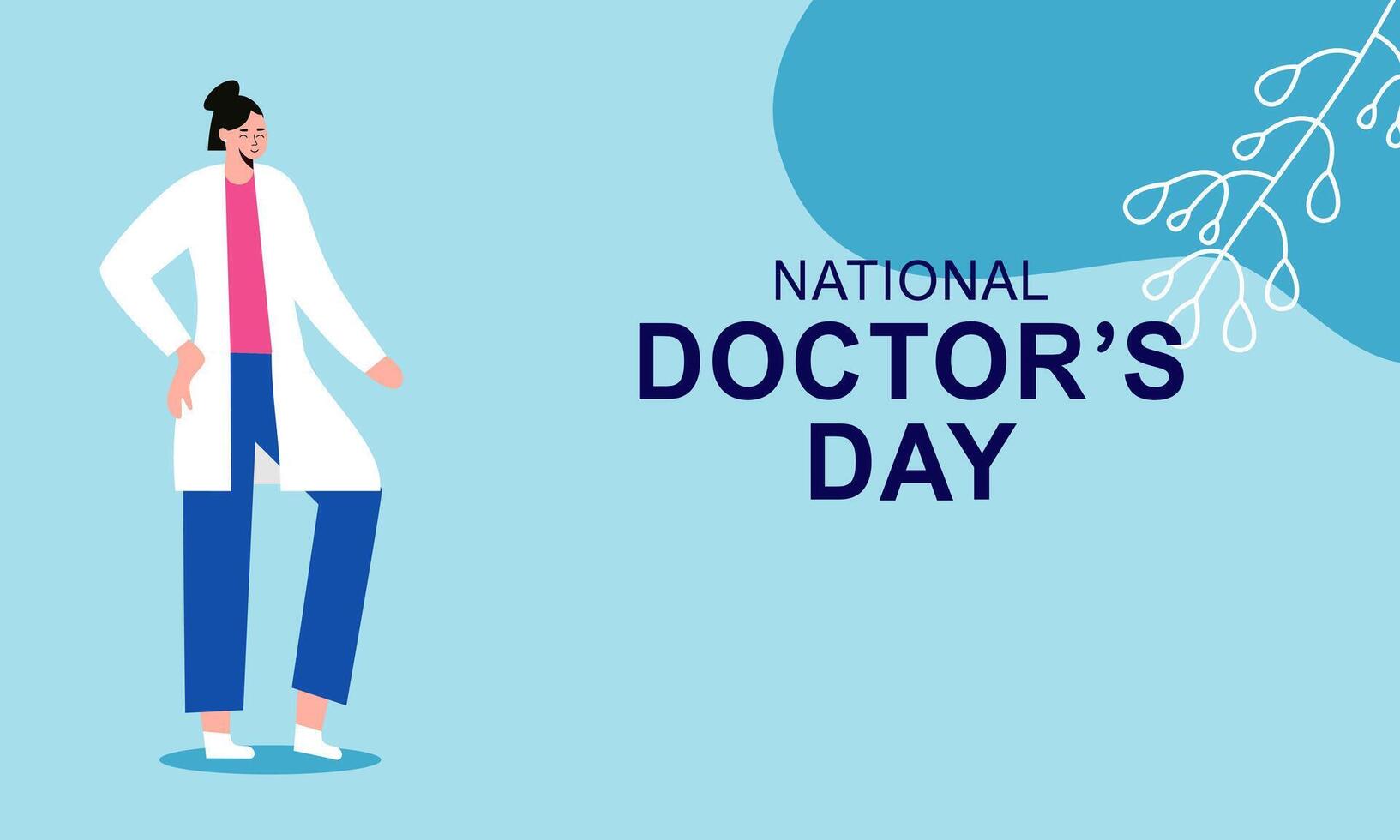 International happy doctor's day illustration vector