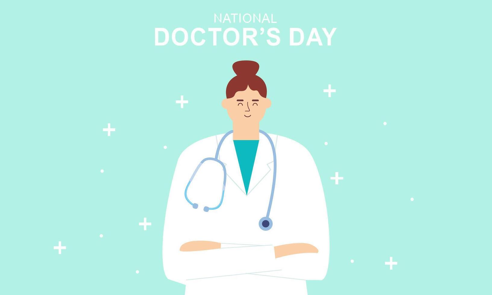 internacional contento del doctor día ilustración vector