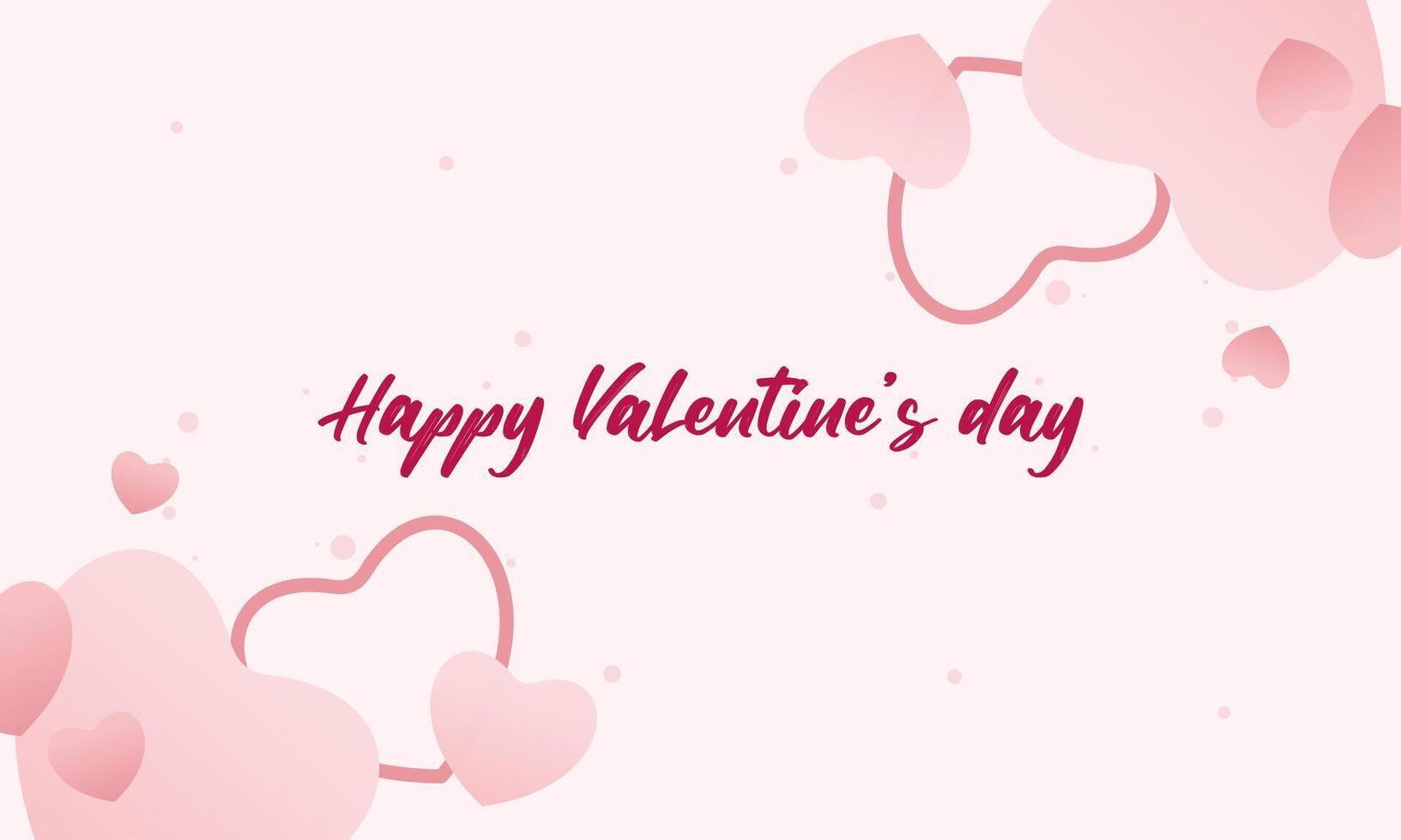 Valentine's day concept frame vector illustration