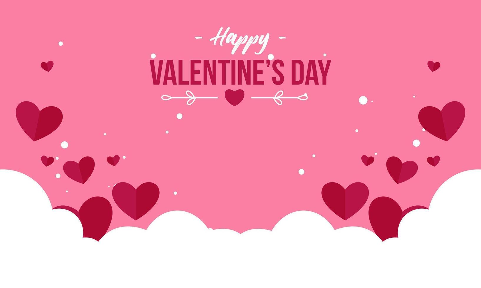 Valentine's day concept frame vector illustration