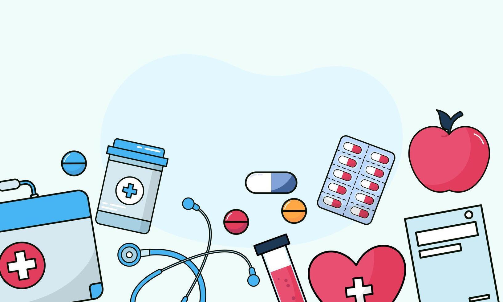 National doctor's day hand drawn background vector
