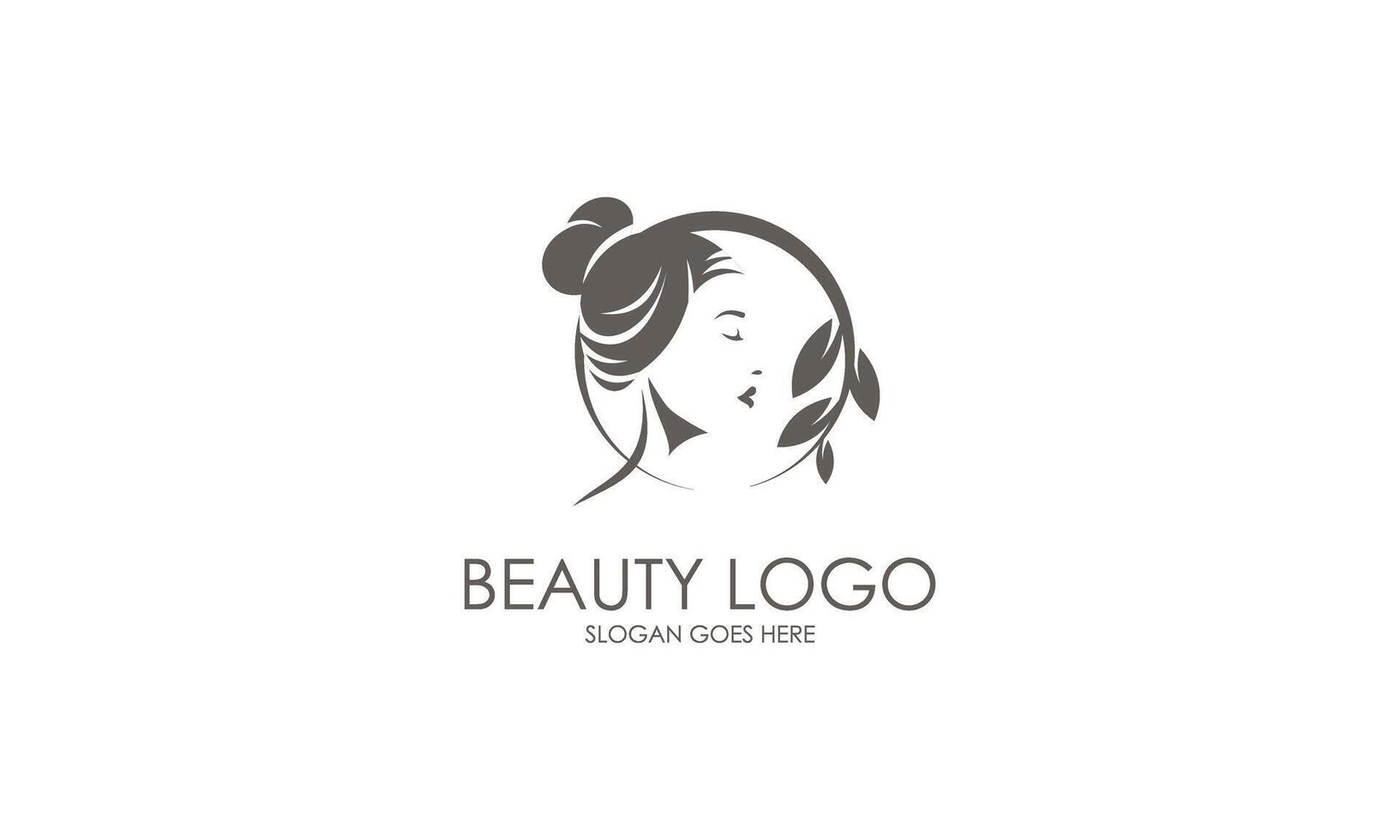 belleza femenino mujer logo modelo vector