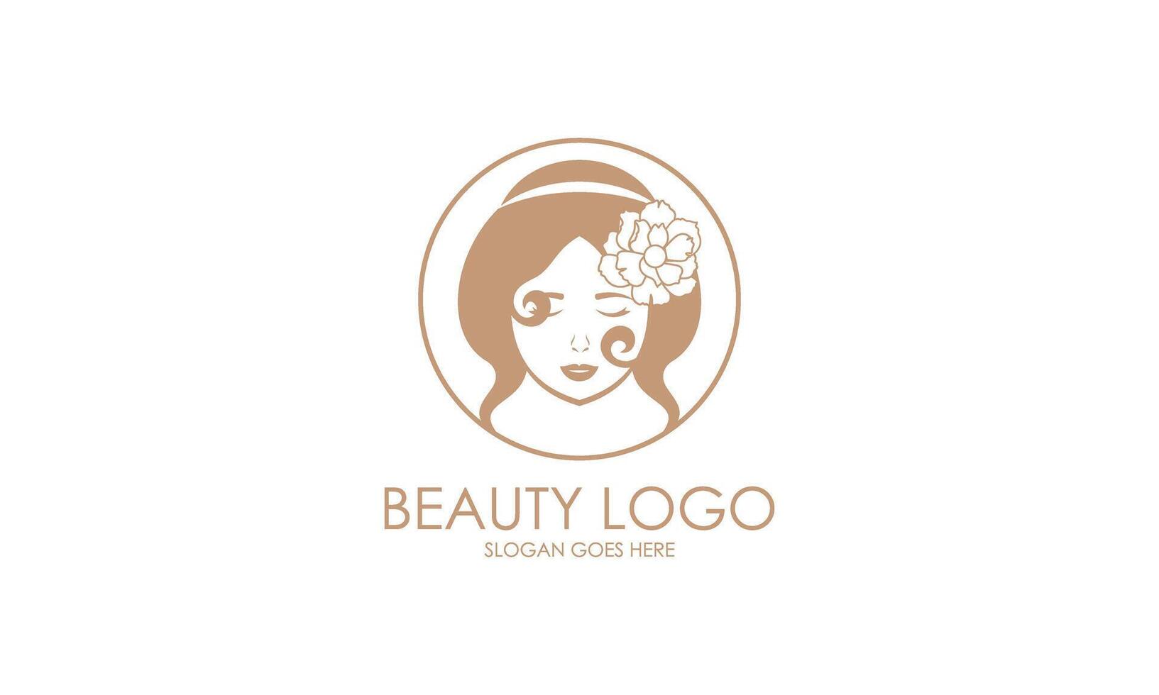 belleza femenino mujer logo modelo vector