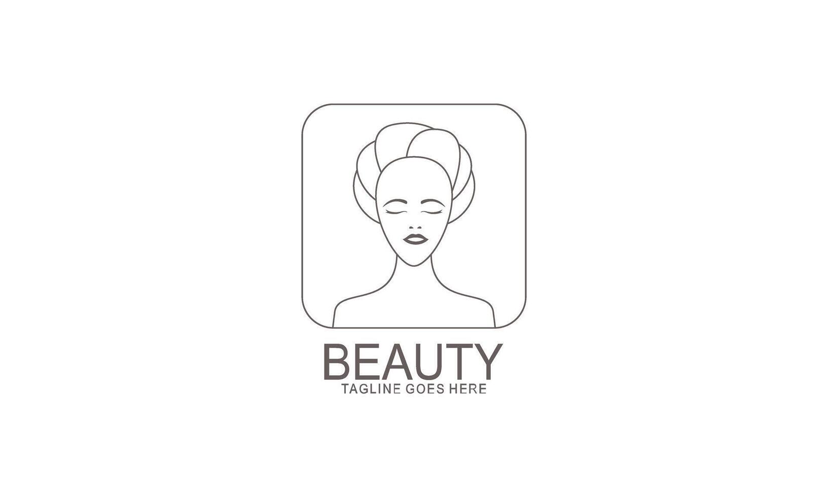 belleza femenino mujer logo modelo vector