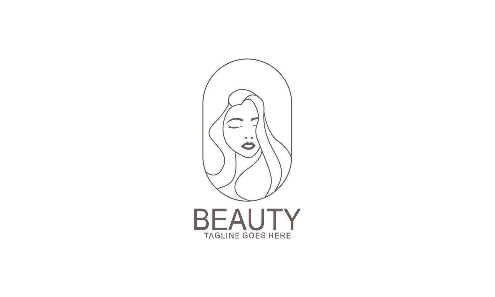 belleza femenino mujer logo modelo vector