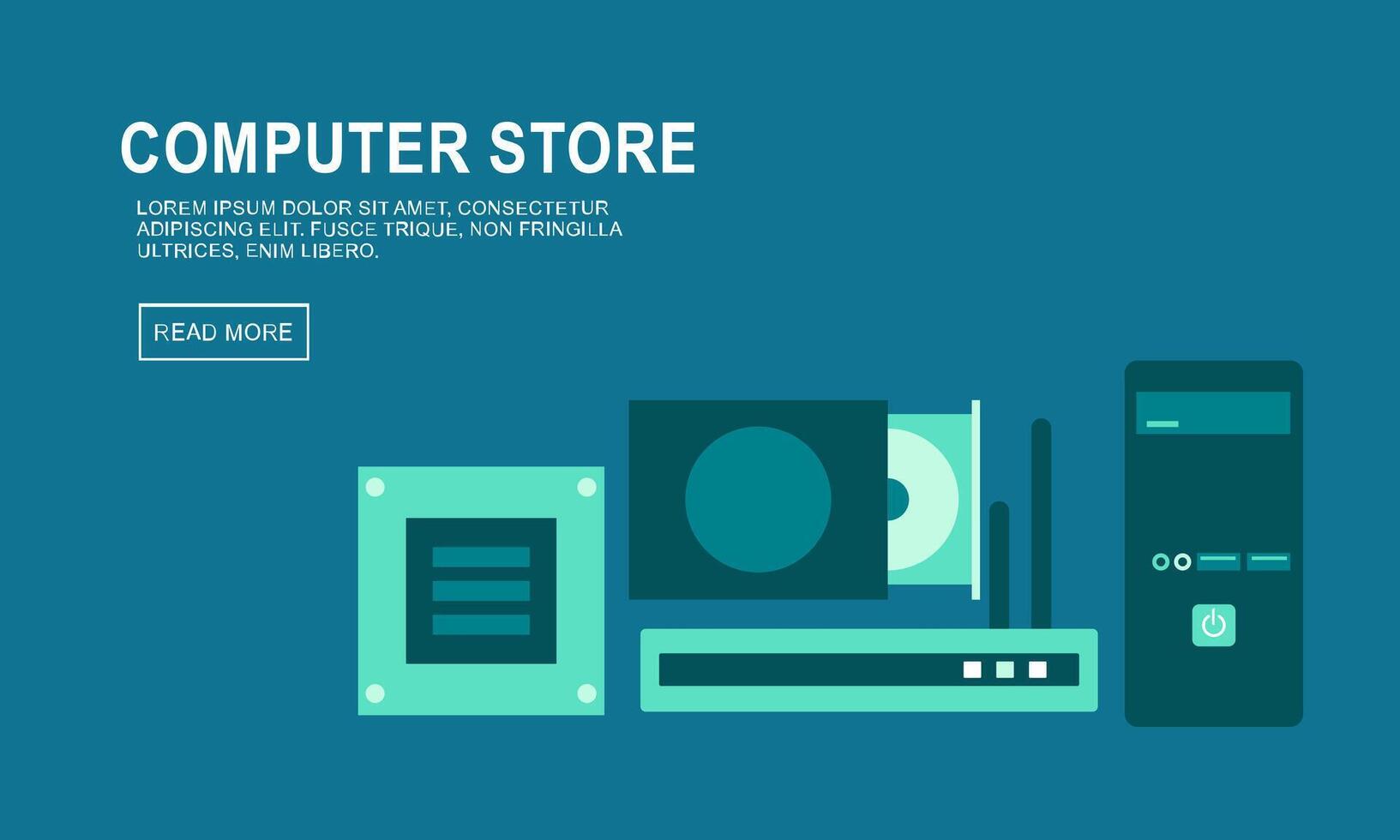 Computer banners logo. Computer store logo vector