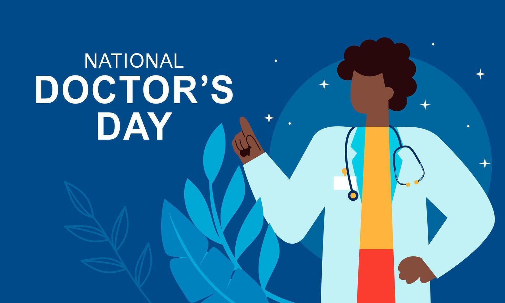 International happy doctor's day illustration vector