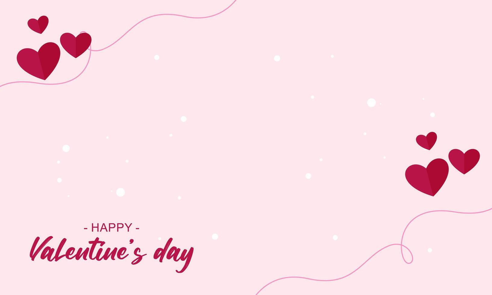 Valentine's day concept frame vector illustration